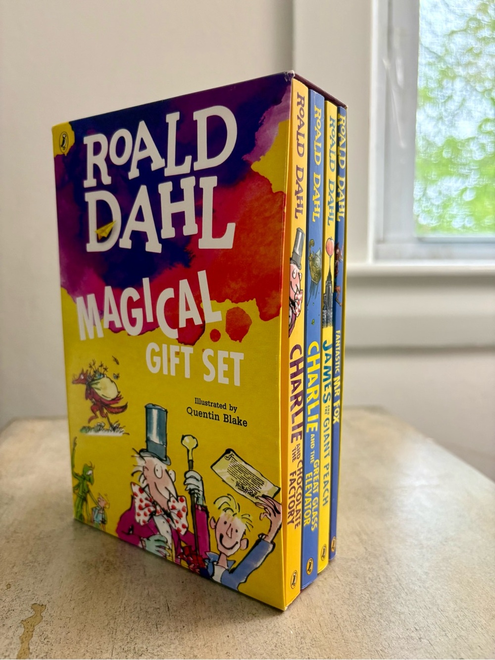 Roald Dahl Magical Gift Box Set (4 Books) - Illustrated by Quentin Blake